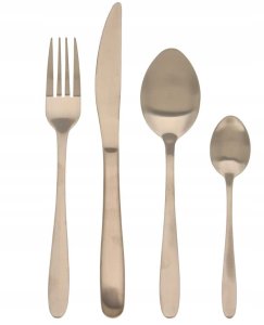 Cutlery set, stainless steel, gold color, 16 pcs. 7