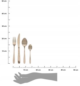 Cutlery set, stainless steel, gold color, 16 pcs. 8