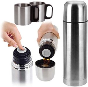 Stainless steel thermos 1L, 2 cups 4