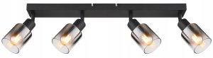 Spotlight GLOBO HUBERTUS, 4 x E14, 40W, 230V, matt black, 7 x 56 x 14 cm 1