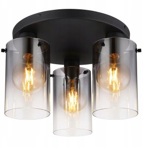 Ceiling lamp GLOBO FLORENTINA, 3x E27, 40W, 230V, metal, black color, o40.5x26 cm 1