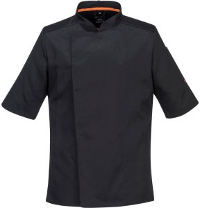 C738 - Bluza szefa kuchni MeshAir Pro S/S - czarny XS 1