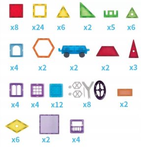 AIG Edukacyjne Klocki Magnetyczne Zestaw 106El Panele 2
