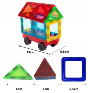 AIG Edukacyjne Klocki Magnetyczne Zestaw 106El Panele 5