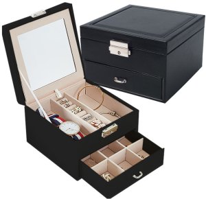 Szkatułka Kuferek Na Biżuterię Kasetka Na Kluczyk Lusterko Organizer 1