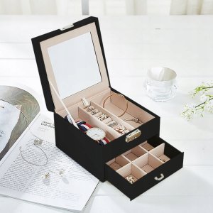 Szkatułka Kuferek Na Biżuterię Kasetka Na Kluczyk Lusterko Organizer 11