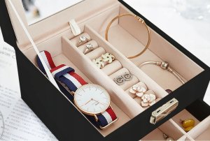 Szkatułka Kuferek Na Biżuterię Kasetka Na Kluczyk Lusterko Organizer 8