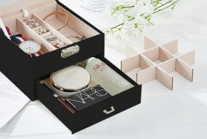 Szkatułka Kuferek Na Biżuterię Kasetka Na Kluczyk Lusterko Organizer 9