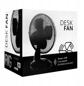 Wentylator Wiatrak Biurowy Stołowy Cichy 23W Biurkowy Kompaktowy Oscylacja 5