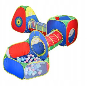 Namiot Ogrodowy Dla Dzieci Tunele Suchy Basen Kosz Tarcza 5W1 Plac Zabaw 12