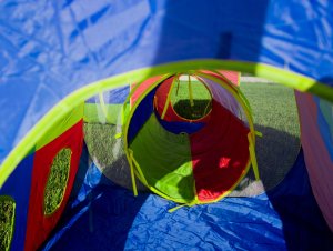 Namiot Ogrodowy Dla Dzieci Tunele Suchy Basen Kosz Tarcza 5W1 Plac Zabaw 7