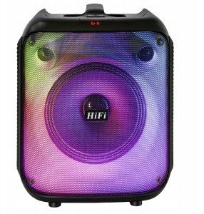 Mocny Głośnik Boombox Bluetooth Usb Sd Aux Radio Mikrofon Przenośny Karaoke 11