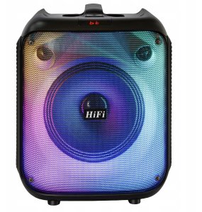 Mocny Głośnik Boombox Bluetooth Usb Sd Aux Radio Mikrofon Przenośny Karaoke 2