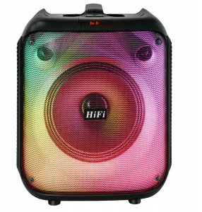 Mocny Głośnik Boombox Bluetooth Usb Sd Aux Radio Mikrofon Przenośny Karaoke 10