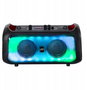 Mocny Głośnik Bluetooth Przenośny Boombox Mikrofon Usb Sd Radio Fm Karaoke 10