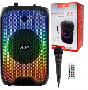 Głośnik Bluetooth Bezprzewodowy Mobilny Kolumna Fm + Pilot Mikrofon Karaoke 1