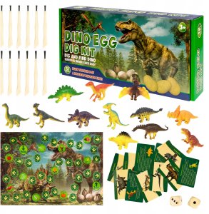 Jaja Dinozaura Wykopaliska 12 Jaj Figurek Figurki Dinozaury Dla Dzieci Gra 1