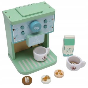 Drewniany Ekspres Do Kawy Dla Dzieci Automat Agd Kawiarnia Filiżanki 2