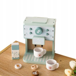 Drewniany Ekspres Do Kawy Dla Dzieci Automat Agd Kawiarnia Filiżanki 7