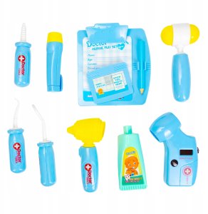 Mały Doktor Zestaw Lekarski W Kuferku Dla Dziewczynki Fartuch Akcesoria 15