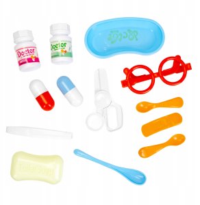 Mały Doktor Zestaw Lekarski W Kuferku Dla Dziewczynki Fartuch Akcesoria 16