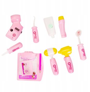 Mały Doktor Zestaw Lekarski W Kuferku Dla Dziewczynki Fartuch Akcesoria 2