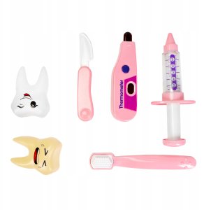 Mały Doktor Zestaw Lekarski W Kuferku Dla Dziewczynki Fartuch Akcesoria 3