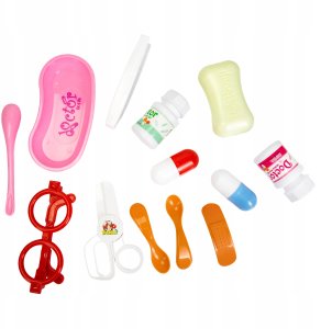 Mały Doktor Zestaw Lekarski W Kuferku Dla Dziewczynki Fartuch Akcesoria 5