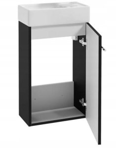 Szafka łazienkowa z umywalką baterią i syfonem 40cm wisząca łatwa w montażu 2