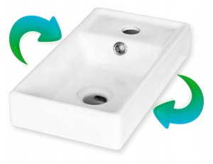 Szafka łazienkowa z umywalką baterią i syfonem 40cm wisząca łatwa w montażu 7