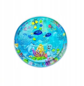 Dmuchana Mata Wodna Sensoryczna Dla Niemowląt Okragla Mata XXL Duza 105cm 4