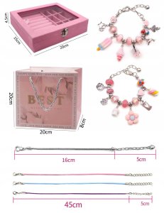 Zestaw do Tworzenia Biżuterii Bransoletki z Charms - Elegancki Organizer 3