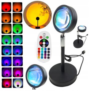 Lampa Zachód Słońca Lampka Sunset Lamp Projektor Wschód - Imitująca Słońce 1
