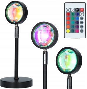 Lampa Zachód Słońca Lampka Sunset Lamp Projektor Wschód - Imitująca Słońce 14