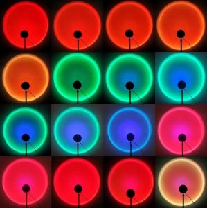 Lampa Zachód Słońca Lampka Sunset Lamp Projektor Wschód - Imitująca Słońce 5
