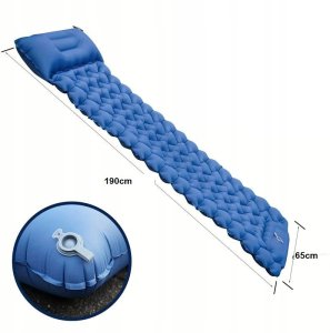 Materac Dmuchany Jednoosobowy Samopompujący Karimata Turystyczna 190x65 2
