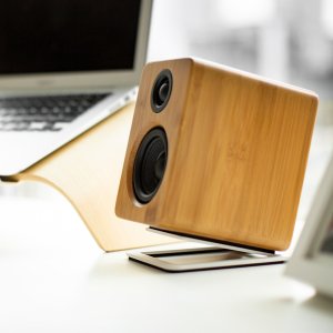 KANTO AUDIO DESKTOP SPEAKER STANDS FOR SMALL SPEAKERS - WHITE (PAIR) 6