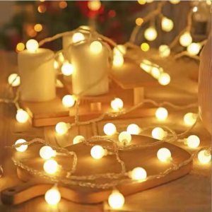 Girlanda 3m (20 lampek LED) USB Kulki, WARM WHITE / CIEPŁY BIAŁY 4