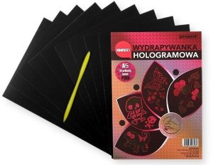 Wydrapywanka hologramowa A5 różowa 1