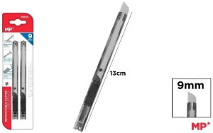 Nóż do papieru wysuwany czarny 9mm 2szt 1