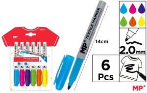 Marker do tekstyliów 6 kolorów 3