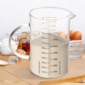 Miarka Kuchenna Miara Kubek z Podziałką Dzbanek Szklana Uchwyt ORION 1 L 3