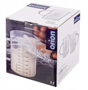 Miarka Kuchenna Miara Kubek z Podziałką Dzbanek Szklana Uchwyt ORION 1 L 6