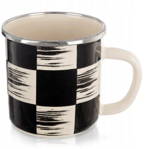 Kubek Emaliowany Nierdzewny Dekoracyjny Indukcja Gaz ORION 400 ml 2
