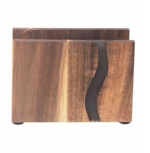 Kesper Serwetnik Pojemnik na Serwetki Drewniany Solidny ORION 12 x 8,5 x 4,5 cm 4