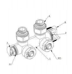 Tully zestaw termostatyczny zespolony chrom TZTZ/CR 7