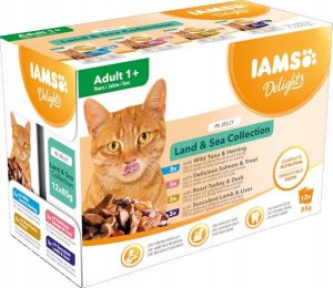 Iams Cat Adult Land & Sea collection in Jelly 12x85g 2