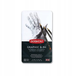 Derwent Graphic blyanter 12 stk sæt "hard" 1