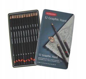 Derwent Graphic blyanter 12 stk sæt "hard" 3
