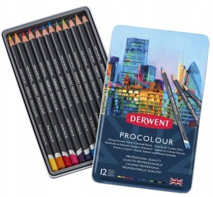 Derwent Procolour pencil - 12 stk. i tinæske 1